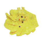 Yellow Chikan Embroidery Designer Gaun For Laddu Gopal Ji