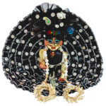 GDD12-B Designer Elegant Stone Work Fancy Black Satan For Laddu Gopal Dress