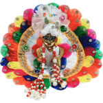 GDD18-Mu Beautiful White Multi Designer Laddu Gopal Dress