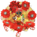 GDD3-Ry Janmashtami Special Red Flower Designer Bal Gopal Poshak