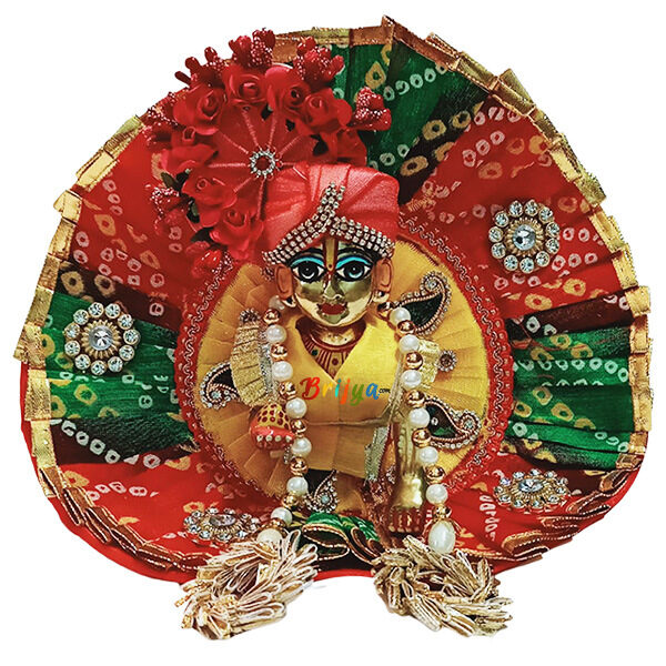 GDD5-Y Elegant Jaipury Print Designer Dress For Kanha Ji