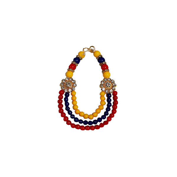 GM19-Rby Beautiful Triple colour Parl Stone Thakur Ji Mala