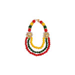 GM19-Rgy Beautiful Triple colour Parl Stone Laddu Gopal Mala