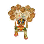GP10-Go Beautiful Golden Stone Designer Laddu Gopal Pugree