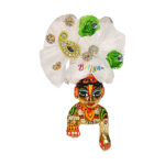 GP12-W White Carry Design With Flower Work Goapl ji Pugree