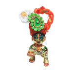 Red Orange Carry Design Laddu Gopal Pugree