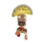 White Pearl Laddu Gopal Yellow Pugree