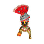 GP8-R Lace Beads Work Red Laddu Gopal Pugree