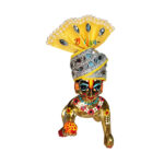 Lace Beads Work Yellow Laddu Gopal Pugree