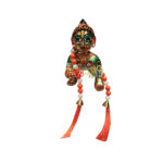 GS7-O Beautiful Orange Moti Work Patka For Gopal Ji