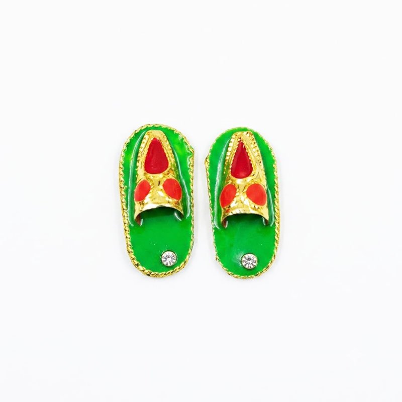 Green Meenakari Sleepar For Laddu Gopal Ji green Meenakari Sleepar For Laddu Gopal Ji