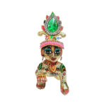 Green Stone Mukut For Laddu Gopal Ji
