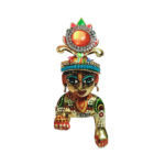MM13-O Orange Stone Mukut For Laddu Gopal Ji