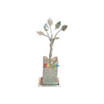 PI1 White German Silver Alloy Tulsi Pot for Gopal Ji
