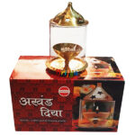 Decorate India Brass Akhand Diya with Borosilicate Glass