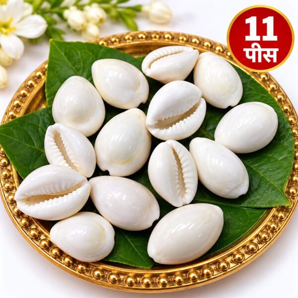 White Kauri Shells for Laxmi Pooja Diwali Set