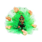 FD3-Pg Parrot Green Net Gown For Laddu Gopal Ji