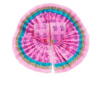 Radhe Radhe Pink Printed Cotton Dress For Laddu Gopal Ji