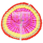 GD51-Pu Radhe Radhe Purple Printed Cotton Dress For Laddu Gopal Ji