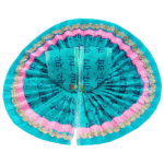 GD51-Sb Radhe Radhe Skyblue Printed Cotton Dress For Laddu Gopal Ji