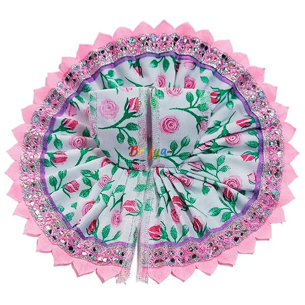 GD52-P Beautiful Pink Printed cotton Dress For Laddu Gopal Ji