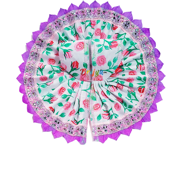 GD52-Pu Beautiful Purple Printed cotton Dress For Bal Gopal Ji