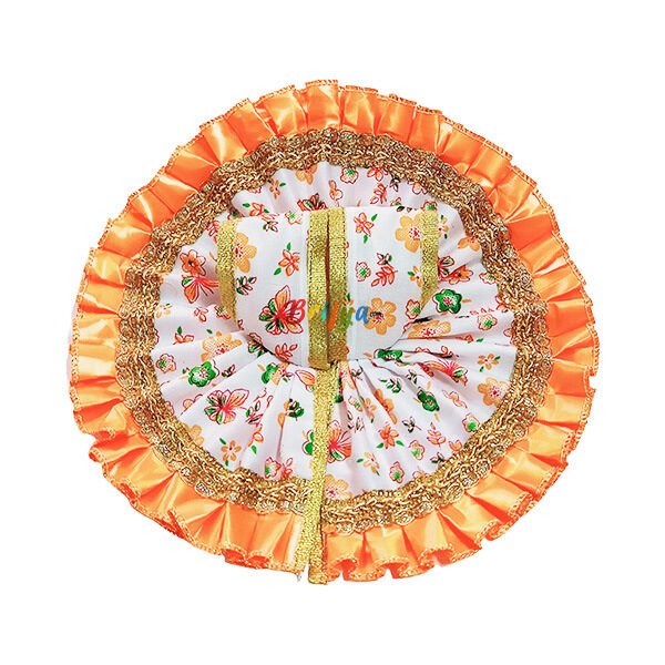 Beautiful Orange lace Printed Cotton Gopalji Poshak