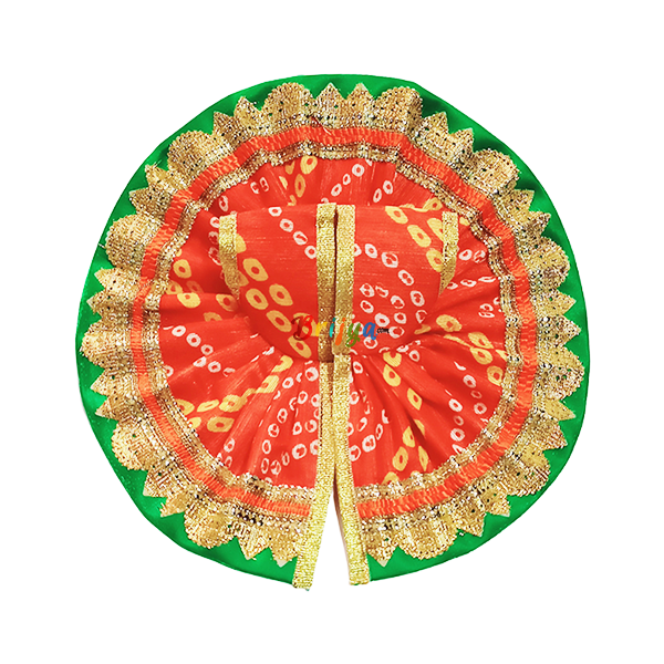 GD56-O Heavy Lace Orange Jaipuri Cotton Poshak