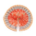 GD57-O Beautiful Tishu Net Orange Printed Bal Gopal Ji Dress