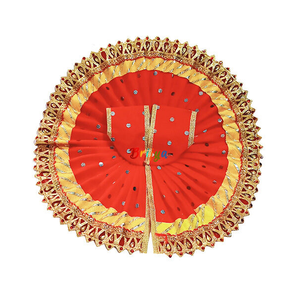 GD59-R Heavy Lace Red Sitara Work Bal Gopal Ji Poshak