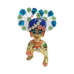 Beautiful Stone Blue White Laddu Gopal Pugree