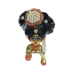 GP17-B White Pearl Black Pugree For kanha Ji