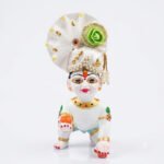 Beautiful White Parrot Green Rose Bal Gopal Ji Pugdi