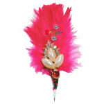Magenta Feather Stone Kalangi For Laddu Gopal Ji