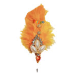 Orange Feather Stone Kalangi For Gopal Ji