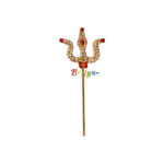 Golden red white Stone Work Trishul