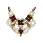 Beautiful Red Green Stone Pearl Stylish Nceklash