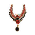 GM27-Rg Beautiful Red Green Stone Stylish Necklash