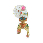 GP21-P White Brautiul Pink Rose Krishna Ji Pugree