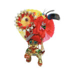 GP22-Ry Beautiful Red Yellow Heavy Work Laddu Gopal Pugdi