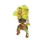 GP23-Y Designer Yellow Rose Pagdi For Laddu Gopal Ji