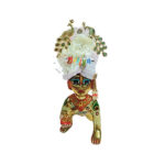 GP25-GW Designer Heavy White Golden Peacock Desigen Pagdi