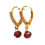 KB12-Co A Pair of White Coffee Ear Rings Bali For Laddu Gopal Ji