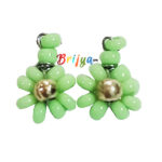 A Pair of Parrot Green Sticky EarRing For Laddu Gopal Ji
