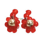 KB19-R A Pair of Red Sticky EarRing For Laddu Gopal Ji