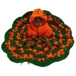 Orange Green Woolen Dress for 6-9 no gopal ji