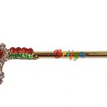 Beautiful Ad Stone Work Laddu Gopal Bansuri/Flute
