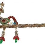 Elegent Multi Ad Stone Work Peacock Bansi/Flute