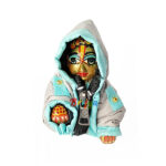 Grey-Skyblue Jacket For Bal Gopal Ji No (4 to 5)