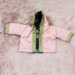 Pink Brown Puffer Jacket For Laddu Gopal Ji No (4 to 5)